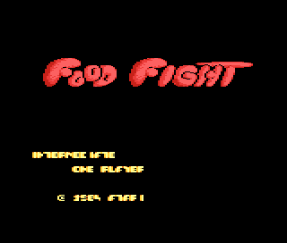 Food Fight title screen for Atari 7800